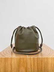 Bagsaaa Loewe Flamenco purse bucket in mellow nappa lambskin khaki green - 32*17*24cm - 4