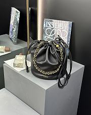 Bagsaaa Loewe Flamenco purse bucket in mellow nappa lambskin black - 32*17*24cm - 1