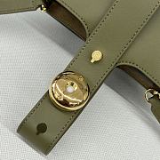 Bagsaaa Loewe Mini Pebble bucket in smooth calfskin olive green - 16*16*19.5CM - 3