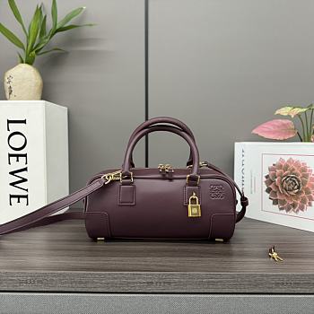 Bagsaaa Loewe Amazona 23 Cropped bag in nappa calfskin dark burgundy - 23x11x10 cm