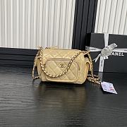 Bagsaaa Chanel Small Camera Case AS5220 Beige - 13 x 23 x 15cm - 1