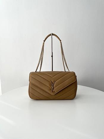 Bagsaaa YSL Loulou Medium In Matelassé Lambskin 801439 Beige - 29 x 17 x 8 CM