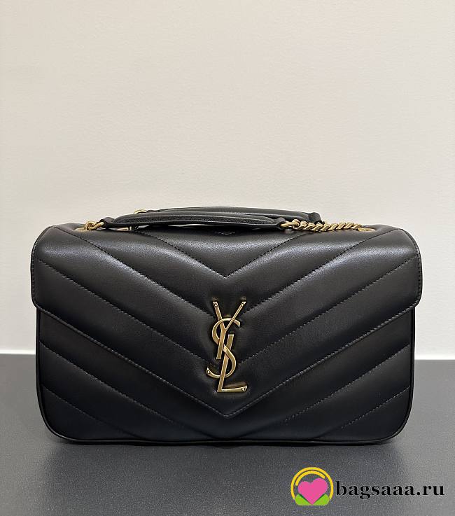 Bagsaaa YSL Loulou Medium In Matelassé Lambskin 801439 Black - 29 x 17 x 8 CM - 1