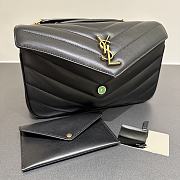 Bagsaaa YSL Loulou Medium In Matelassé Lambskin 801439 Black - 29 x 17 x 8 CM - 4