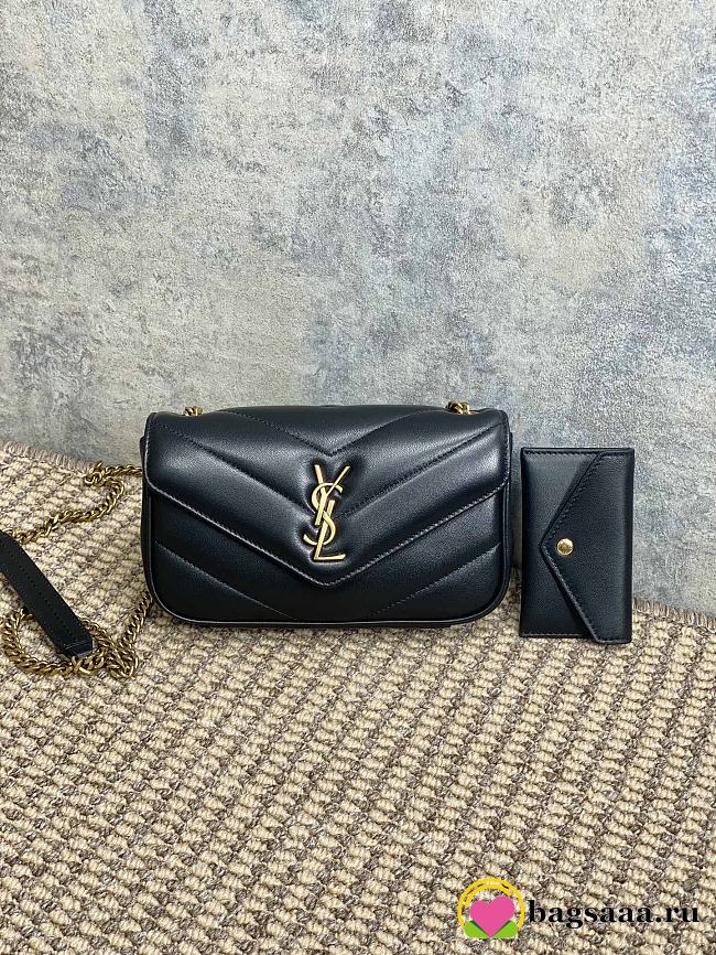 Bagsaaa YSL Loulou Mini In Lambskin 821749 Black - 20 X 12 X 5 CM - 1