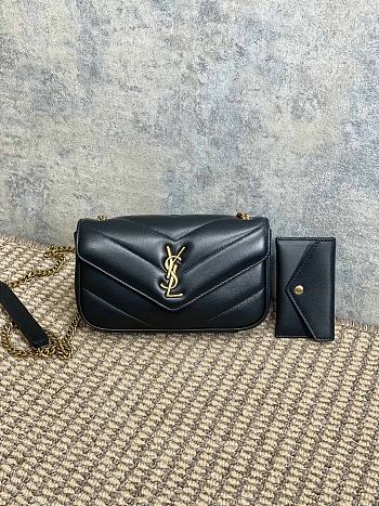 Bagsaaa YSL Loulou Mini In Lambskin 821749 Black - 20 X 12 X 5 CM