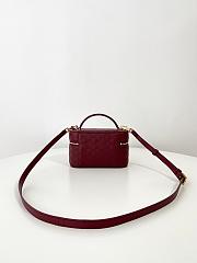 Bagsaaa YSL Gaby Vanity Bag In Lambskin 766731 Dark Red - 18 X 11 X 6.5 CM - 3