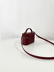 Bagsaaa YSL Gaby Vanity Bag In Lambskin 766731 Dark Red - 18 X 11 X 6.5 CM - 4