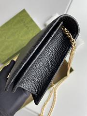 Bagsaaa Gucci GG Marmont leather mini chain bag 497985 black - 20cm - 3