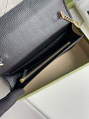 Bagsaaa Gucci GG Marmont leather mini chain bag 497985 black - 20cm - 2