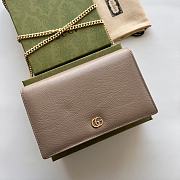 Bagsaaa Gucci GG Marmont leather mini chain bag 497985 beige - 20cm - 1