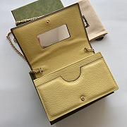 Bagsaaa Gucci GG Marmont leather mini chain bag 497985 beige - 20cm - 4