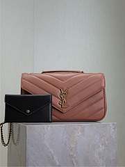 Bagsaaa YSL Loulou Medium In Matelassé Lambskin 801439 Pink - 29 x 17 x 8 CM - 1