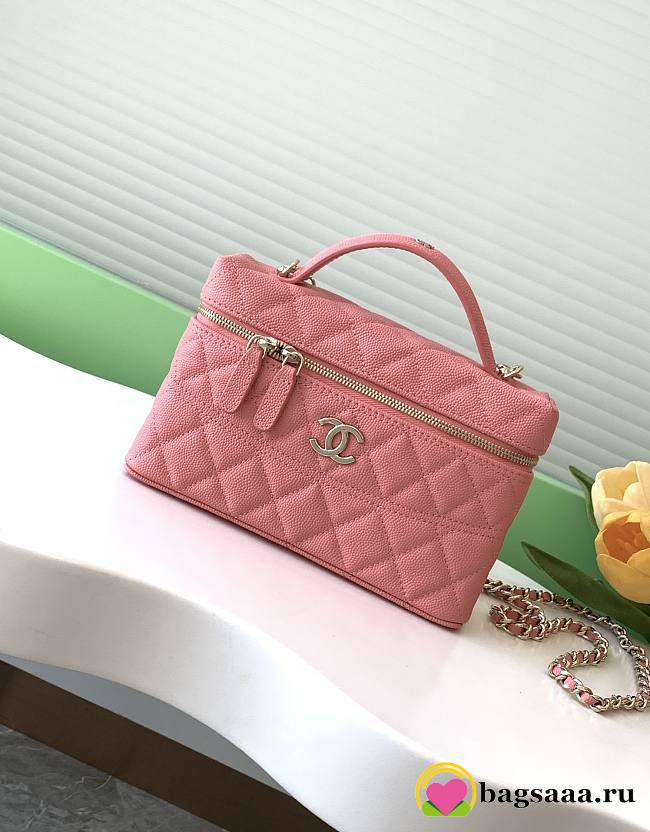 Bagsaaa Chanel Long Vanity with chain AP4407 Pink - 17 x 19.5 x 5cm - 1