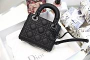 Bagsaaa Mini Lady Dior Bag Black Ultramatte Cannage Calfskin - 17cm - 3