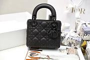 Bagsaaa Mini Lady Dior Bag Black Ultramatte Cannage Calfskin - 17cm - 2