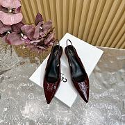 Bagsaaa Celine Alma Triomphe Slingback In Patent Calfskin Burgundy - 1