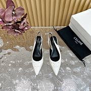 Bagsaaa Celine Alma Triomphe Slingback In Patent Calfskin White - 1