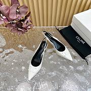 Bagsaaa Celine Alma Triomphe Slingback In Patent Calfskin White - 3