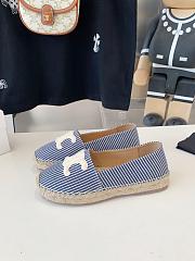 Bagsaaa Celine Les Espadrilles Celine In Oshkosh Canvas Blue & White - 1