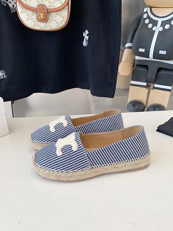 Bagsaaa Celine Les Espadrilles Celine In Oshkosh Canvas Blue & White