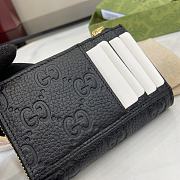 Bagsaaa Gucci GG Emblem zip card case 815936 black - 13cm - 2