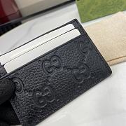 Bagsaaa Gucci GG Emblem card case ‎815883 black - 10cm - 3