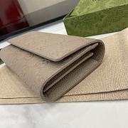 Bagsaaa Gucci GG Emblem continental wallet 815922 taupe - 19cm - 4