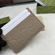 Bagsaaa Gucci GG Emblem card case ‎815883 taupe - 10cm - 3