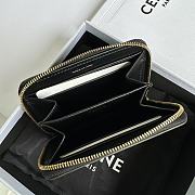 Bagsaaa Celine Compact Zipped Wallet Cuir Triomphe In Smooth Calfskin Black - 11 x 8.5 x 2 CM - 2