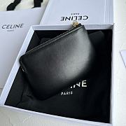 Bagsaaa Celine Coin And Card Pouch Cuir Triomphe In Smooth Calfskin Black - 13cm - 4