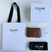 Bagsaaa Celine Coin And Card Pouch Cuir Triomphe In Smooth Calfskin Brown - 13cm - 3