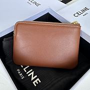 Bagsaaa Celine Coin And Card Pouch Cuir Triomphe In Smooth Calfskin Brown - 13cm - 2