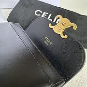 Bagsaaa Celine Card Holder With Flap Triomphe In Shiny Calfskin Black - 10 x 7.5 x 2 CM - 2