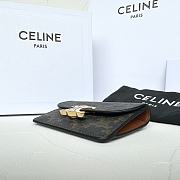 Bagsaaa Celine Card Holder With Flap Triomphe In Triomphe Canvas - 10 x 7.5 x 2 CM - 3