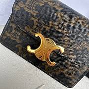 Bagsaaa Celine Card Holder With Flap Triomphe In Triomphe Canvas - 10 x 7.5 x 2 CM - 2