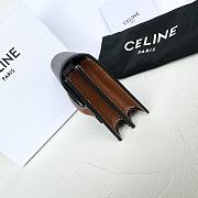 Bagsaaa Celine Business Card Holder In Triomphe Canvas And Lambskin - 10.5cm - 4