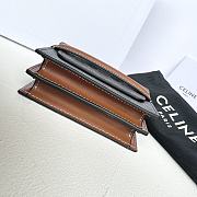 Bagsaaa Celine Business Card Holder In Triomphe Canvas And Lambskin - 10.5cm - 2