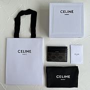 Bagsaaa Celine Large Card Holder In Triomphe Canvas And Calfskin - 11cm - 3