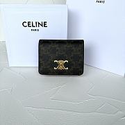 Bagsaaa Celine Triomphe Compact Wallet In Triomphe Canvas - 11 x 9 x 3 CM - 1