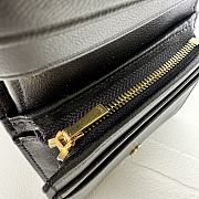 Bagsaaa Celine Triomphe Compact Wallet In Shiny Calfskin Black - 11 x 9 x 3 CM - 2