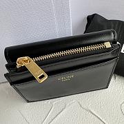 Bagsaaa Celine Compact Wallet With Coin Triomphe In Shiny Calfskin Black - 10cm - 3