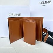 Bagsaaa Celine Small Strap Wallet In Triomphe Canvas And Lambskin - 10.5cm - 3