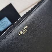 Bagsaaa Prada Large leather wallet black - 20cm - 2