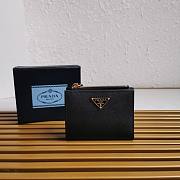 Bagsaaa Prada Small Saffiano leather wallet black - 11.5x8.5 cm - 1