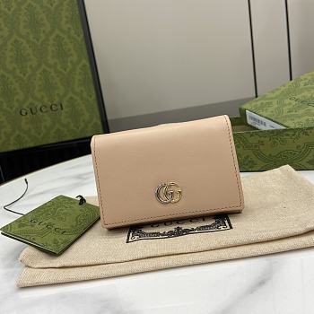 Bagsaaa Gucci GG Marmont card case wallet 790067 beige - 11cm