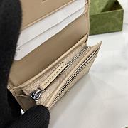 Bagsaaa Gucci GG Marmont card case 790055 beige & ebony - 11cm - 3