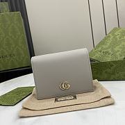 Bagsaaa Gucci GG Marmont card case 790055 gray - 11cm - 1