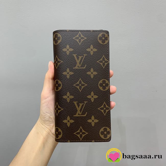 Bagsaaa Louis Vuitton M66540 Brazza Wallet Monogram - 19cm - 1