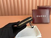 Bagsaaa Gucci GG Emblem zip card case 821804 Black leather trim - 13cm - 2